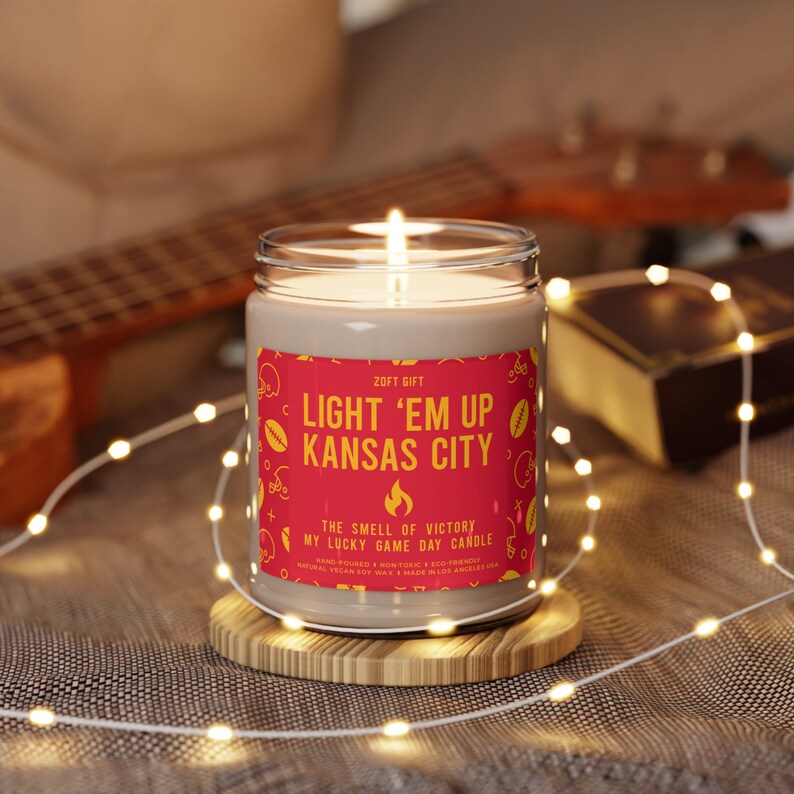 Light Em up Kansas City Candle, Kansas City Chiefs Gift Candle, Kansas
