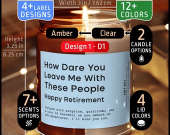 Funny Retirement Gift, Funny Retirement Candle, Coworker Retirement Gift, Happy Retirement, Retirement Candle, Retired Gift for Coworker