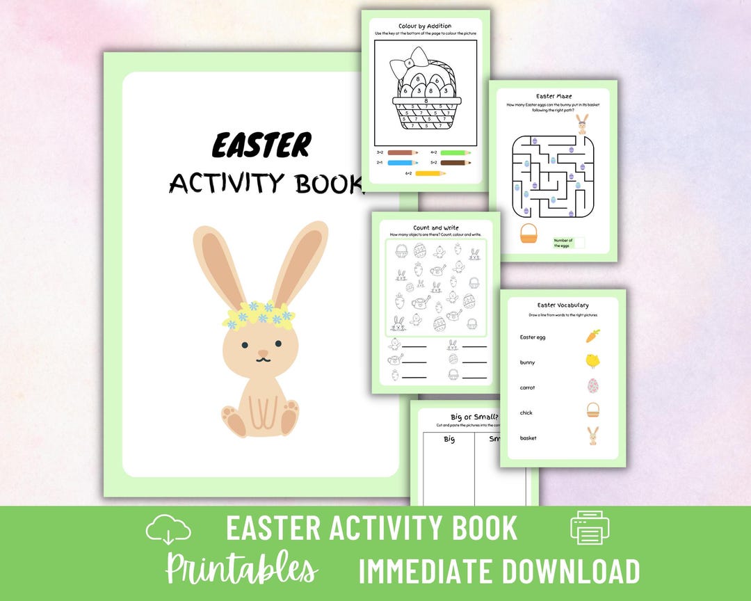 Easter Kids Activity Book | Easter Games Bundle for Children| DIGITAL ...