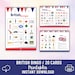 British Bingo 30 Unique Cards Kids Activity &amp; Games DIGITAL Download ...
