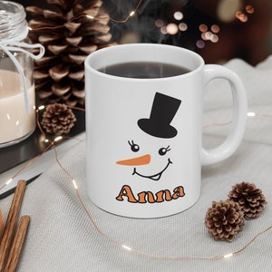 Custom Snowman Mug, Snowman Mug For Kids, Snowman Custom Mug, Snowman Mug, Christmas Snowman Mug, Personalized Snowman Mug, Happy Snowman