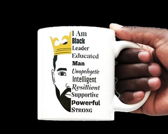 Black Empowerment Coffee Mug - Black Man - Ceramic Tea Cup
