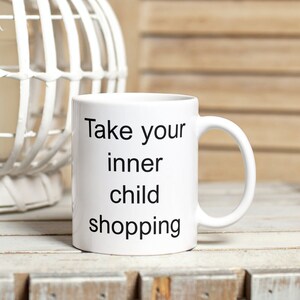 Shopaholic Ceramic Coffee Mug: Shopping Lover Gift