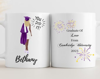 Personalized Graduation Mug, Custom Celebration Gift