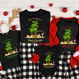 Beach Lover, Tropical Christmas shirts, Christmas palm tree, Family Christmas shirts, Christmas on the beach, Christmas matching shirts