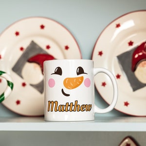 Custom Snowman Mug, Snowman Mug For Kids, Snowman Custom Mug, Snowman Mug, Christmas Snowman Mug, Personalized Snowman Mug, Happy Snowman