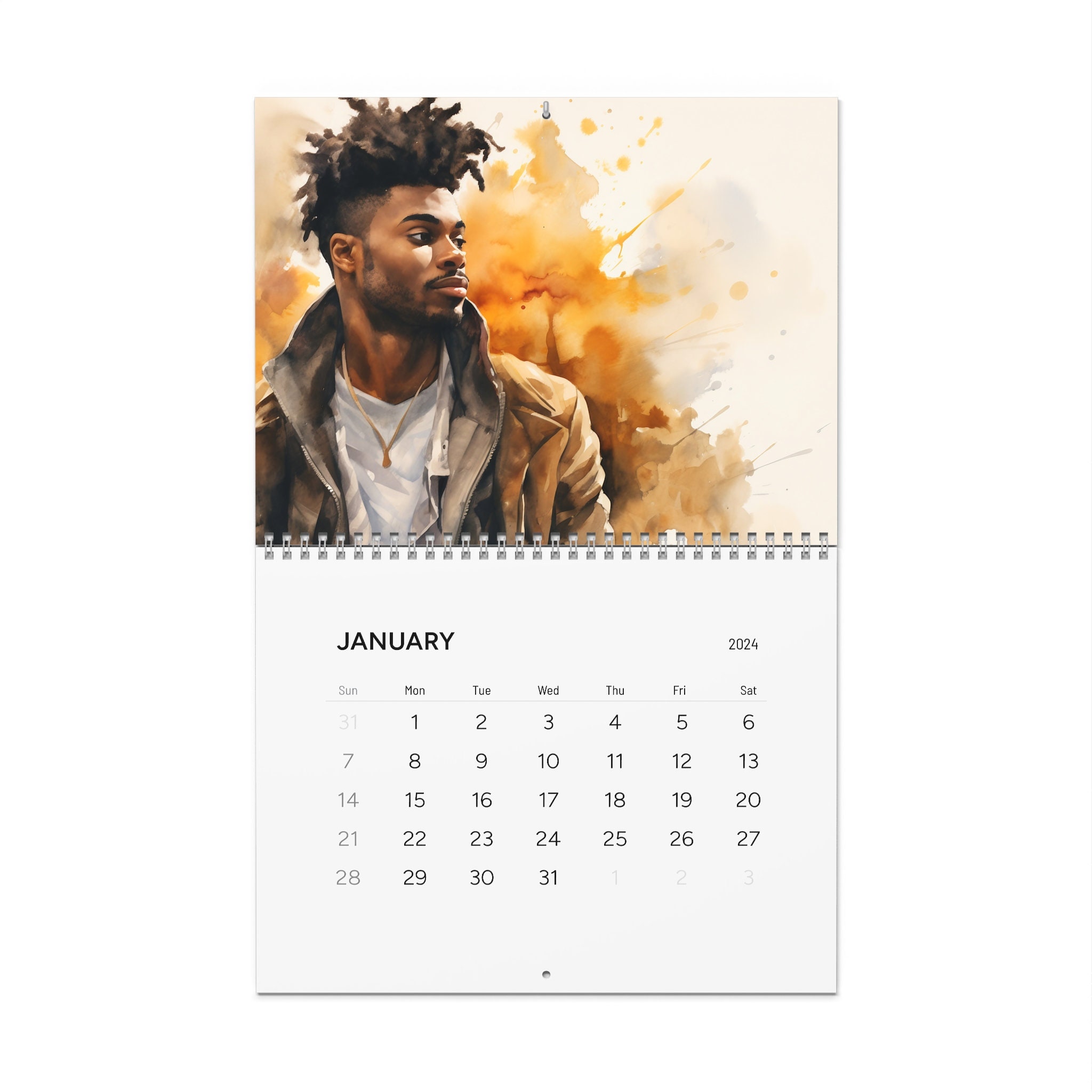 Black Man Wall Calendar Black Man Calendar Self Love Calendar Black Man Wall Calendar Black Man Calendar Self Love Calendar