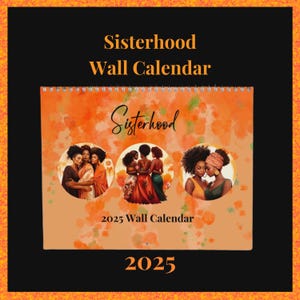 Black Girl Wandkalender, Schwarzer Frauen-Kalender, Self Love Kalender, Black Girl Kalender, Saisonaler Kalender, 2025 Planer, Wandkalender