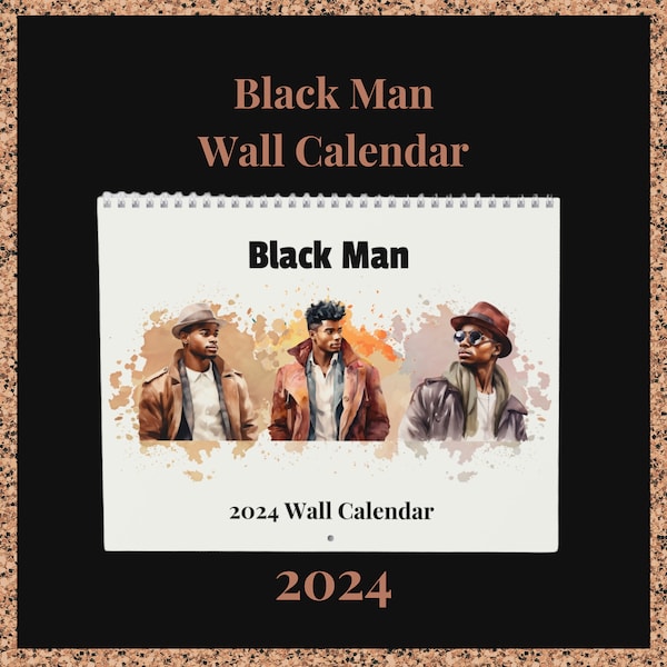 Black Men Calendars Etsy