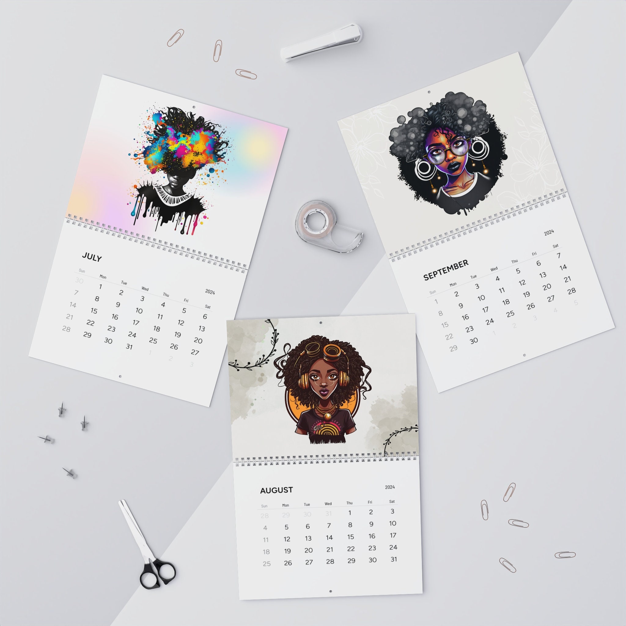 Black Girl Magic Calendar, Black Women Calendar, Black Girl Calendar