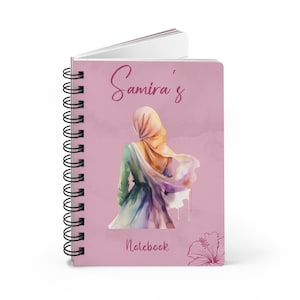 Personalised Hijabi Notebook, Muslim Woman Journal, Hijabi gift, Hijabi, Muslim Women, Woman Notebook, Islam, Islamic gifts,Journal,Notebook