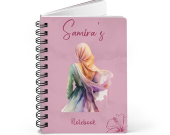 Personalised Hijabi Notebook, Muslim Woman Journal, Hijabi Gift, Hijabi ...