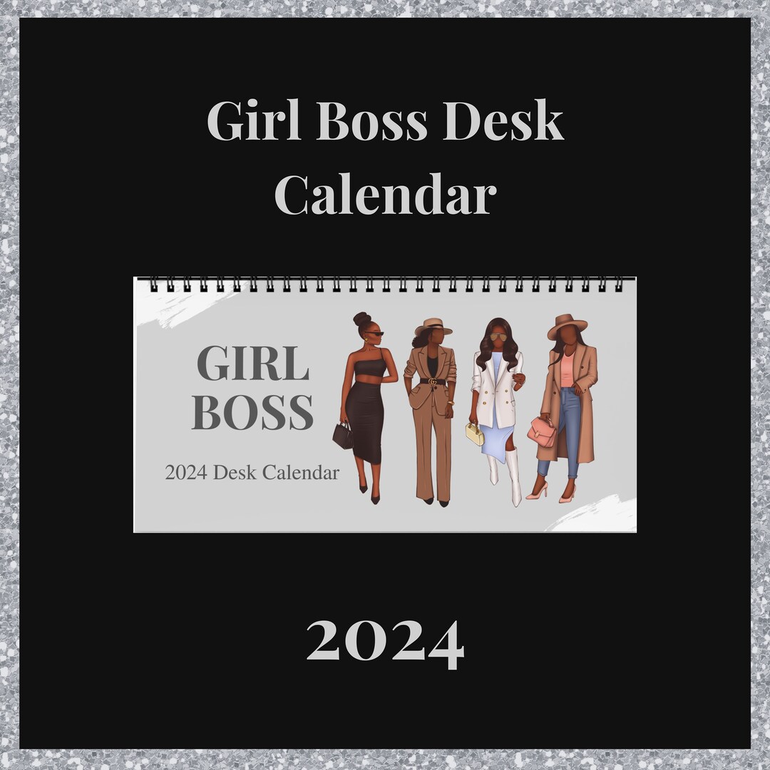 Girl Boss Calendar, Black Women Calendar, Self Love Calendar, Black