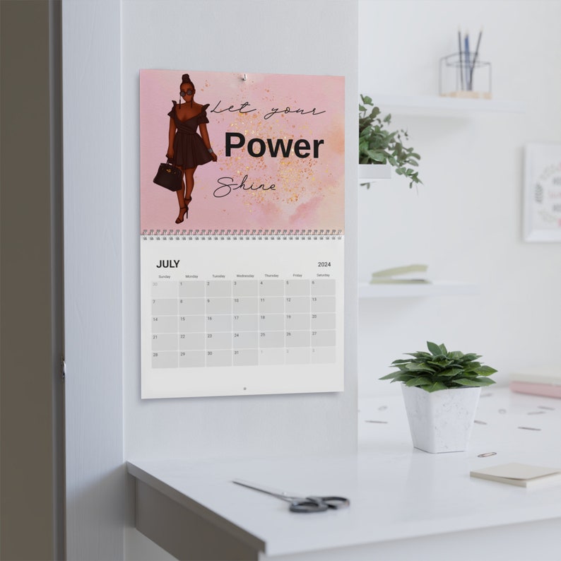 Girl Boss Calendar Seasonal Calendar Black Women Calendar Etsy