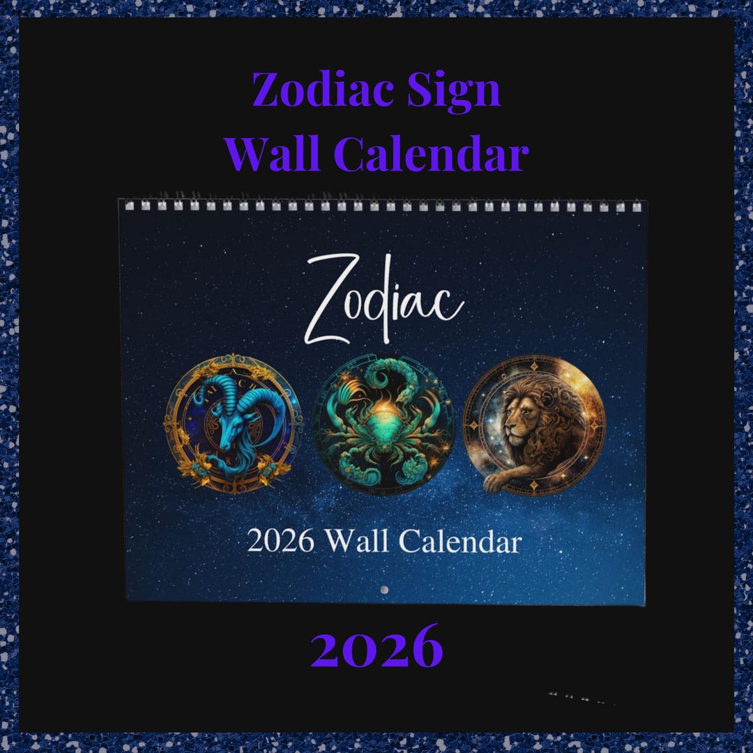 2026 Zodiac Wall Calendar: Astrology, Seasonal Planner - Etsy