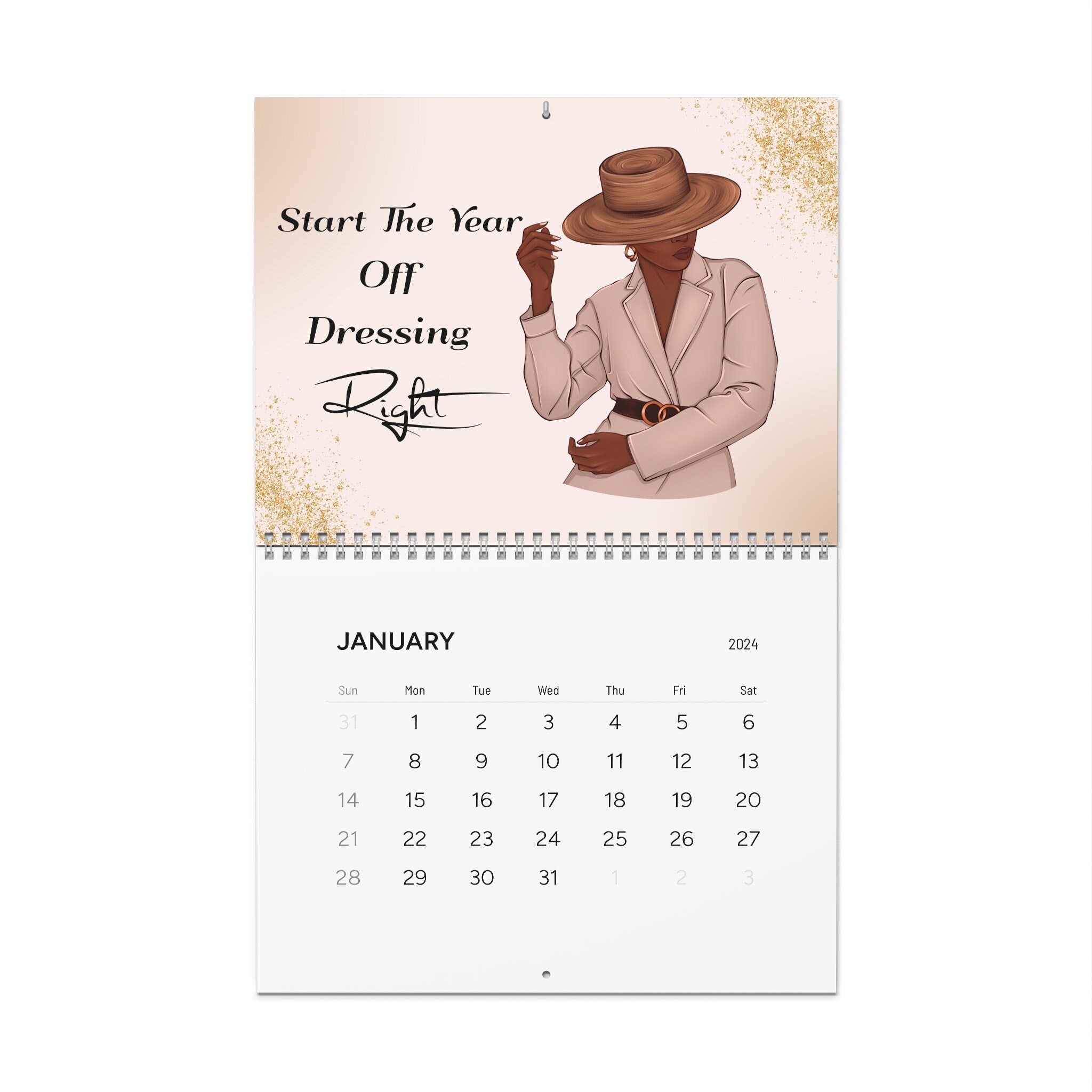 African American Calendar 2024, Affirmation Calendar 2024, Black Girl