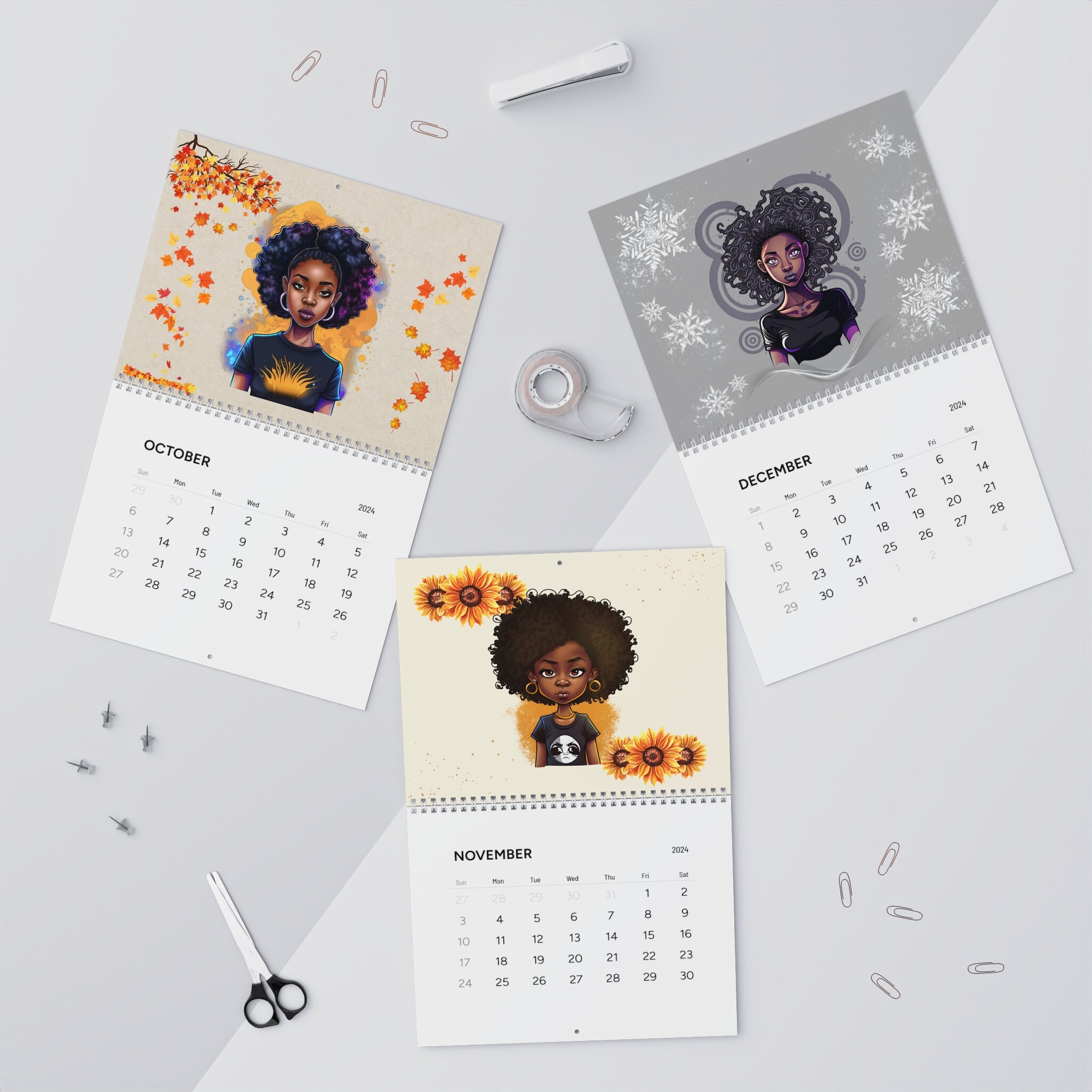 Black Girl Magic Calendar, Black Women Calendar, Black Girl Calendar