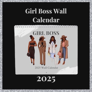 Girl Boss Kalender, Saisonkalender, Schwarzer Frauen Kalender, Selbstliebe Kalender, Black Girl Kalender, 2025 Planer, Wandkalender, Selbstliebe