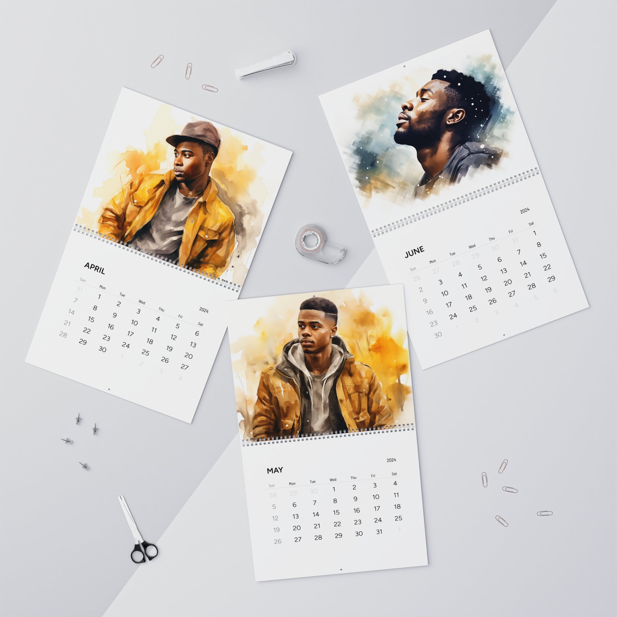 Black Man Wall Calendar Black Man Calendar Self Love Calendar Black Man Wall Calendar Black Man Calendar Self Love Calendar