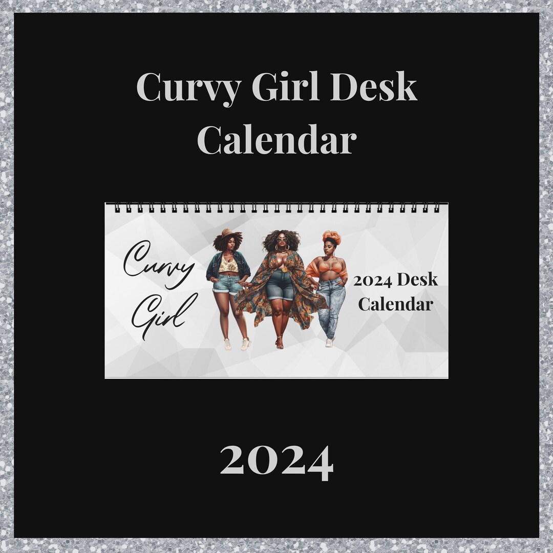 Curvy Girl Calendar, Black Women Calendar, Self Love Calendar, Black