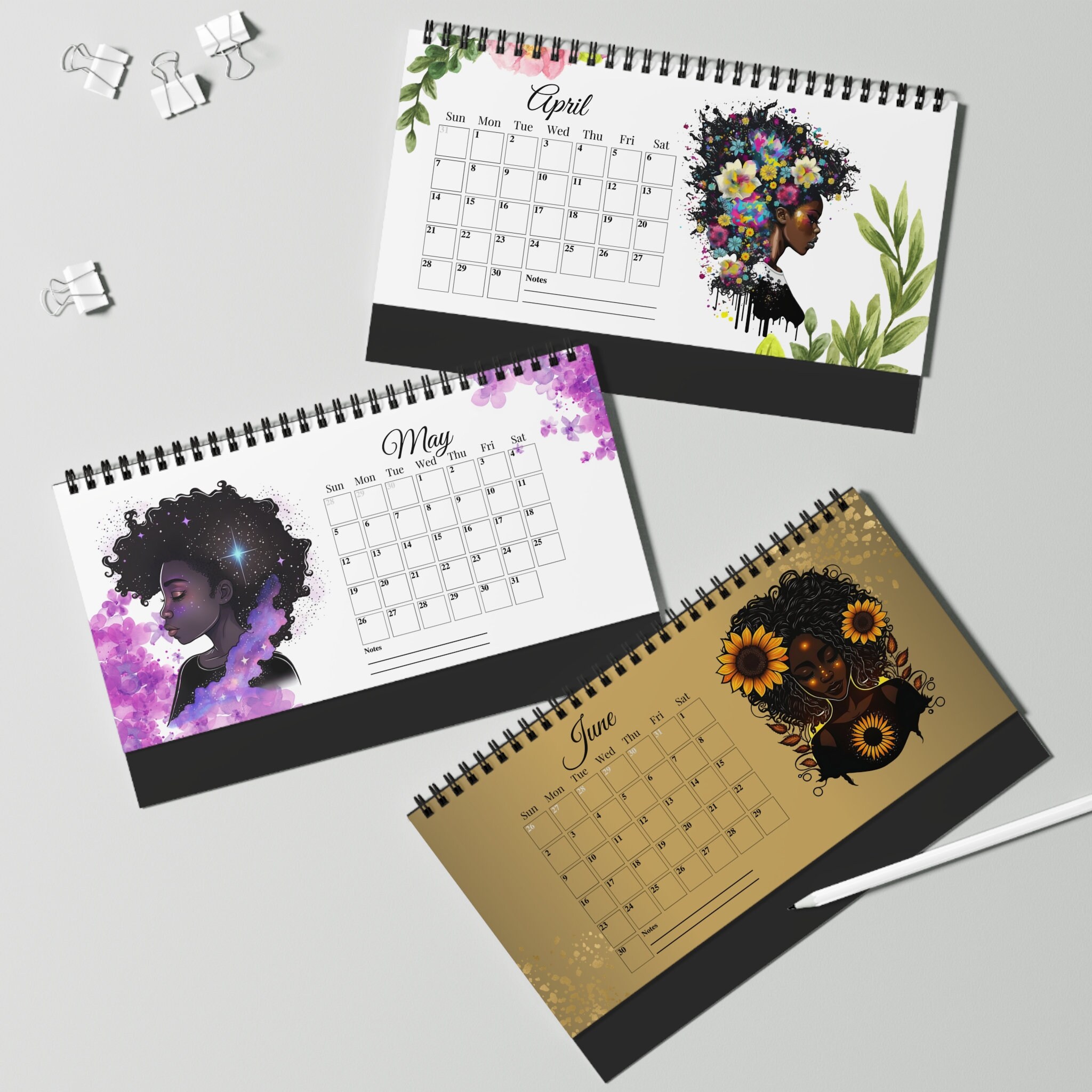 Black Girl Magic Calendar, Black Women Calendar, Black Girl Calendar