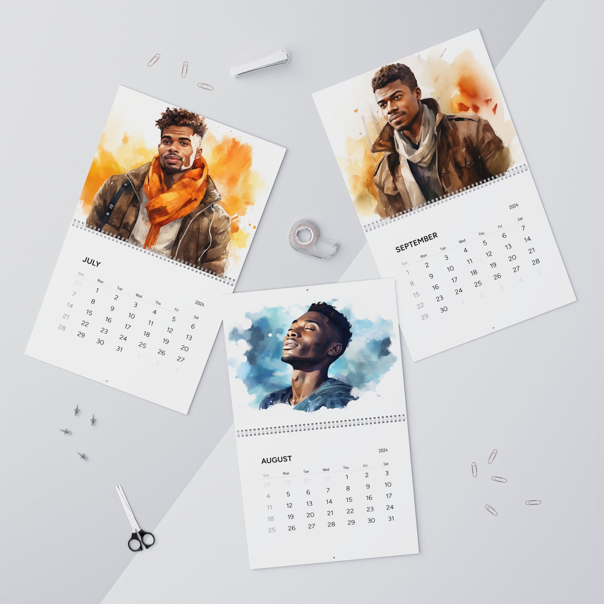 Black Man Wall Calendar Black Man Calendar Self Love Calendar Black Man Wall Calendar Black Man Calendar Self Love Calendar