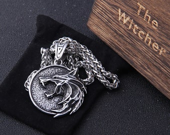 Pattistore White Wolf Witcher Geralt of Rivia Necklace Wolf School Hunt Medallion Pendant Cosplay Accessories Pattistore White Wolf Witcher Geralt of Rivia Necklace Wolf School Hunt Medallion Pendant Cosplay Accessories