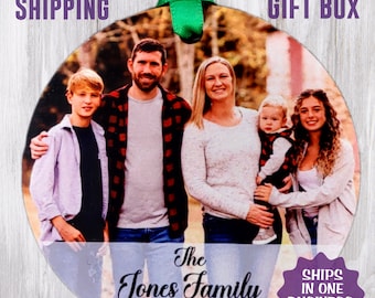 Personalized Family Picture Ornament, Custom Photo Ornaments, Christmas Ornaments
