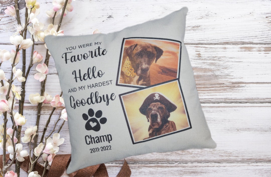 Personalized Dog Memorial Pillow Cover Custom Memorial Pillow Etsy