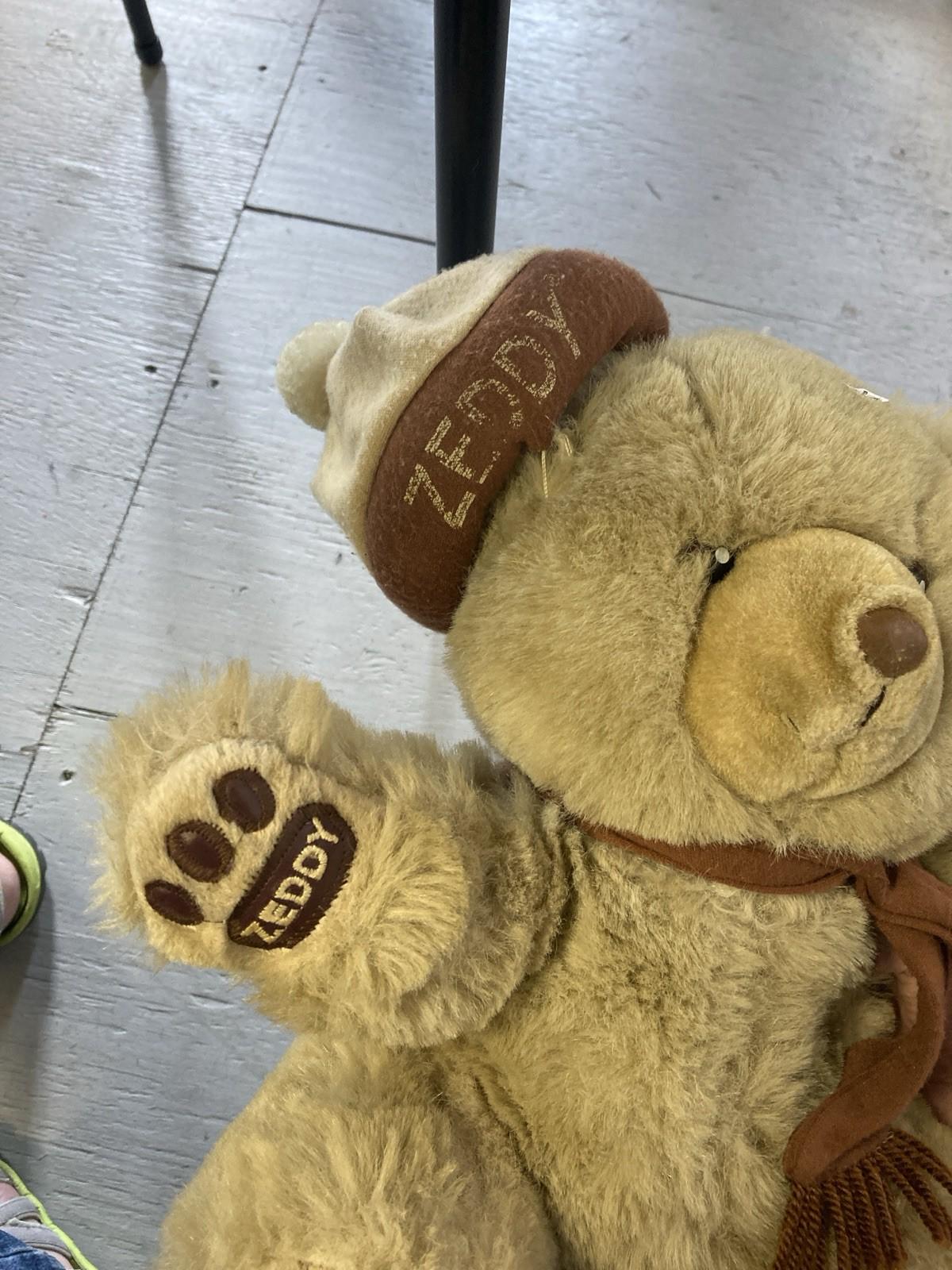 Vintage 1980s ZEDDY Teddy Bear Zellers Department Store Mascot 12