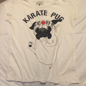 Zara Karate Pug Tshirt | Etsy