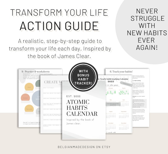 Habits Workbook, Habit Tracker, Daily Habit Tracker Printable, Atomic habits, Bullet Journal Routine, Goal Planner, pdf printable