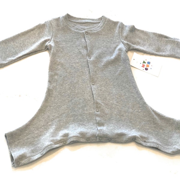 My Cub, Hip Dysplasia Baby Grow, DDH, UK, Grey, Unisex, 100% Organic Cotton