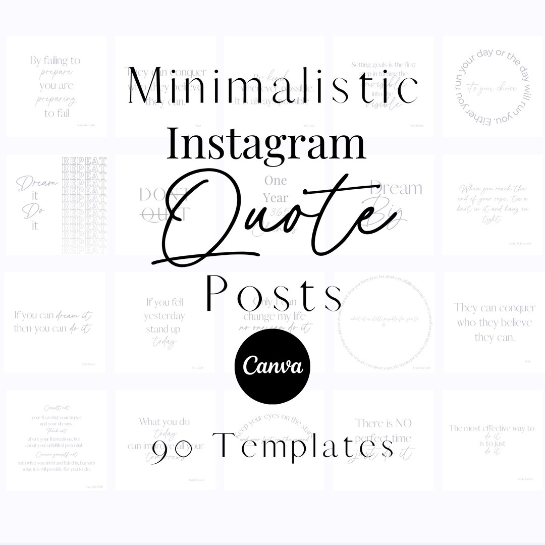 Black and White Minimalistic Instagram Templates | Social Media ...