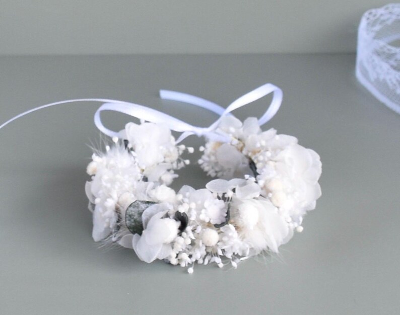 Corona de flores secas/ Guirnalda de flores/ Accesorio para el cabello/ Corona para el cabello/ Armband