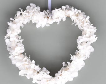 Trockenblumenherz, Herz mit Trockenblumen, Wandschmuck,Türschmuck,Trockenblumenkranz für Hochzeit, Muttertag, Valentinstag etc.