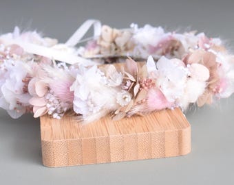 Hair wreath, head wreath, flower wreath, headpiece made of dried flowers, dried flower wreath, boho style
