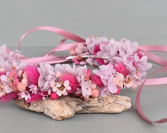 Brauthaarkranz, Kommunionskranz, Haarkranz aus Trockenblumen, Blumenkranz, Haarschmuck, Trockenblumenkranz, Hochzeit, Kommunion