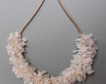 Corona de flores secas con forma de gota para decoración de puerta y pared, estilo bohemio