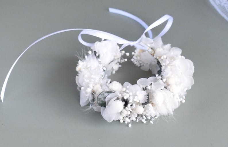 Corona de flores secas/ Guirnalda de flores/ Accesorio para el cabello/ Corona para el cabello/ imagen 19