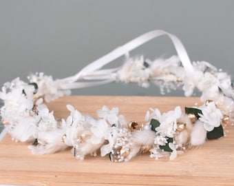 Head wreath, headpiece, hair wreath, dried flower wreath, dried flower wreath, boho style