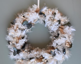 Dried flower wreath door wreath wall decoration boho style