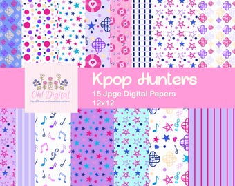 Kpop Demon Hunters inspired Digital Paper