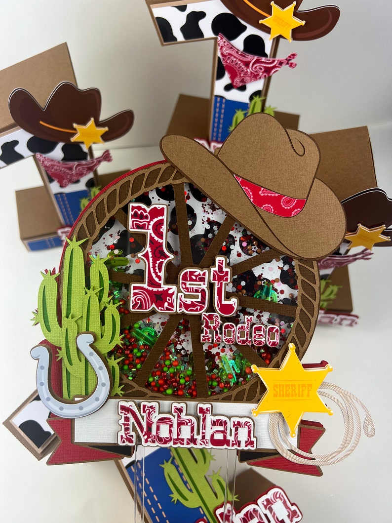 First Rodeo Cake Topper Shaker 1st Rodeo Cake Topper Party - Etsy