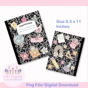 Composition notebook cover Back to school composition notebook cover teacher appreciation gift png