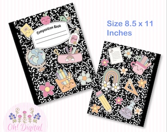 Composition notebook cover Back to school composition notebook cover teacher appreciation gift png