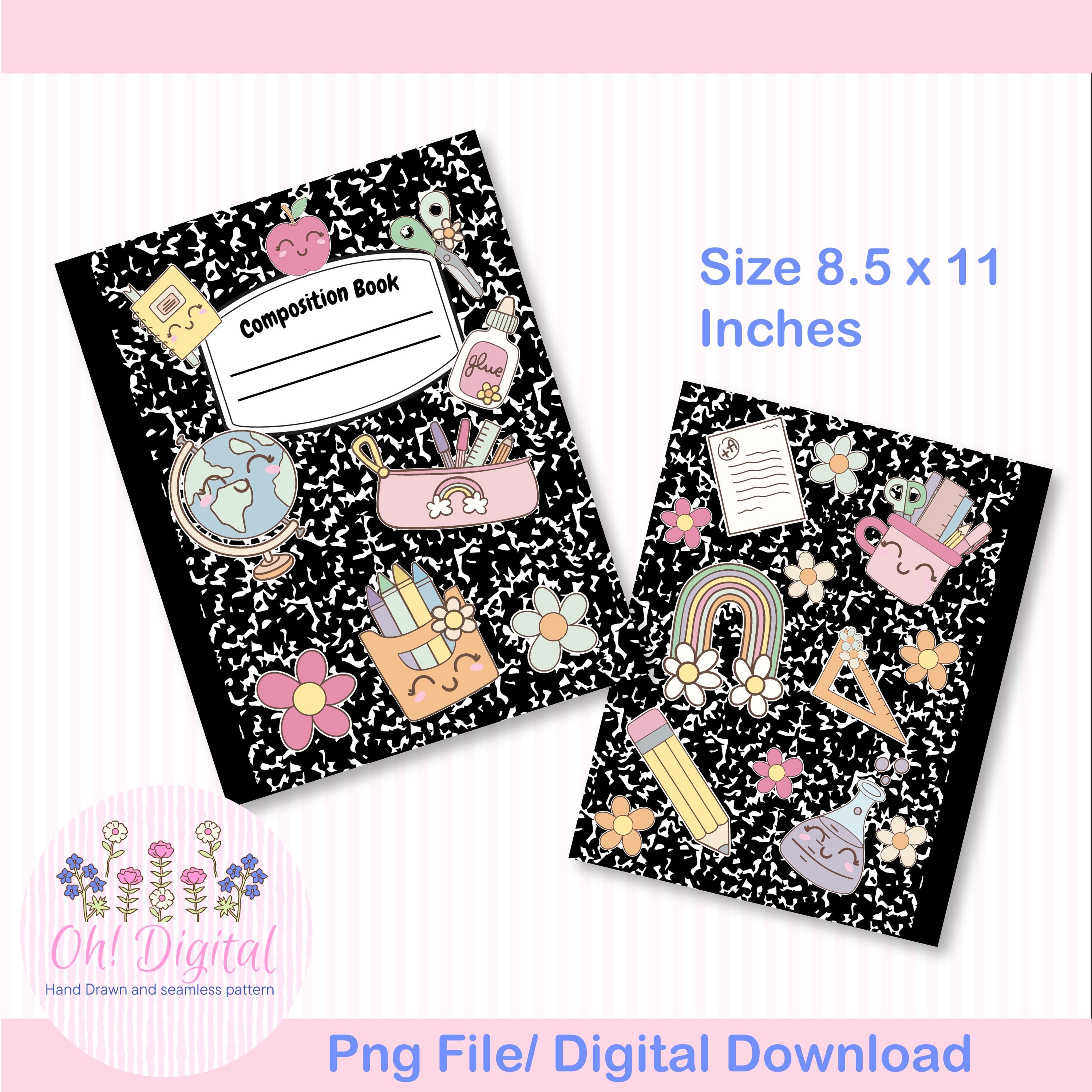 Compasition Notebook Back Composition Notebook Cover Back to School Composition Notebook Cover ...