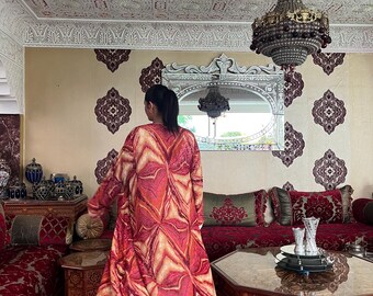 Abaya kimono de encaje al atardecer