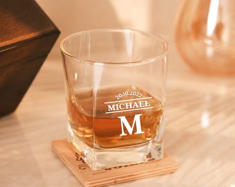 Engraved Whiskey Decanter Set, Personalized Gift for Dad