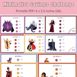 Villain Savings Challenge Bundle: A6 Cash Envelope Inserts (PDF)